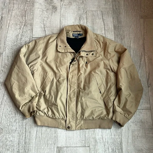 Polo Ralph Lauren Men's‎ Tan and Cream Jacket Size Large